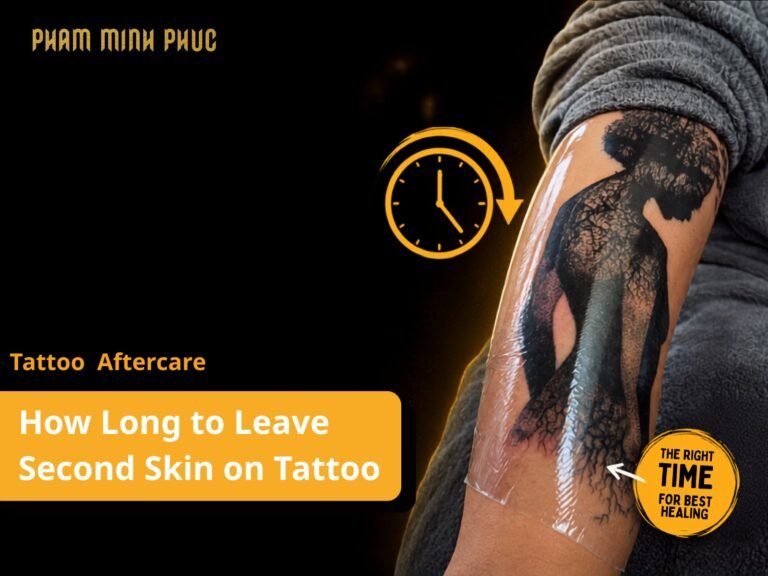 how long to leave second skin on tattoo