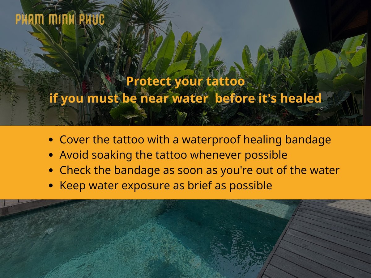 Way to protect tattoo if you must be neat water before healed