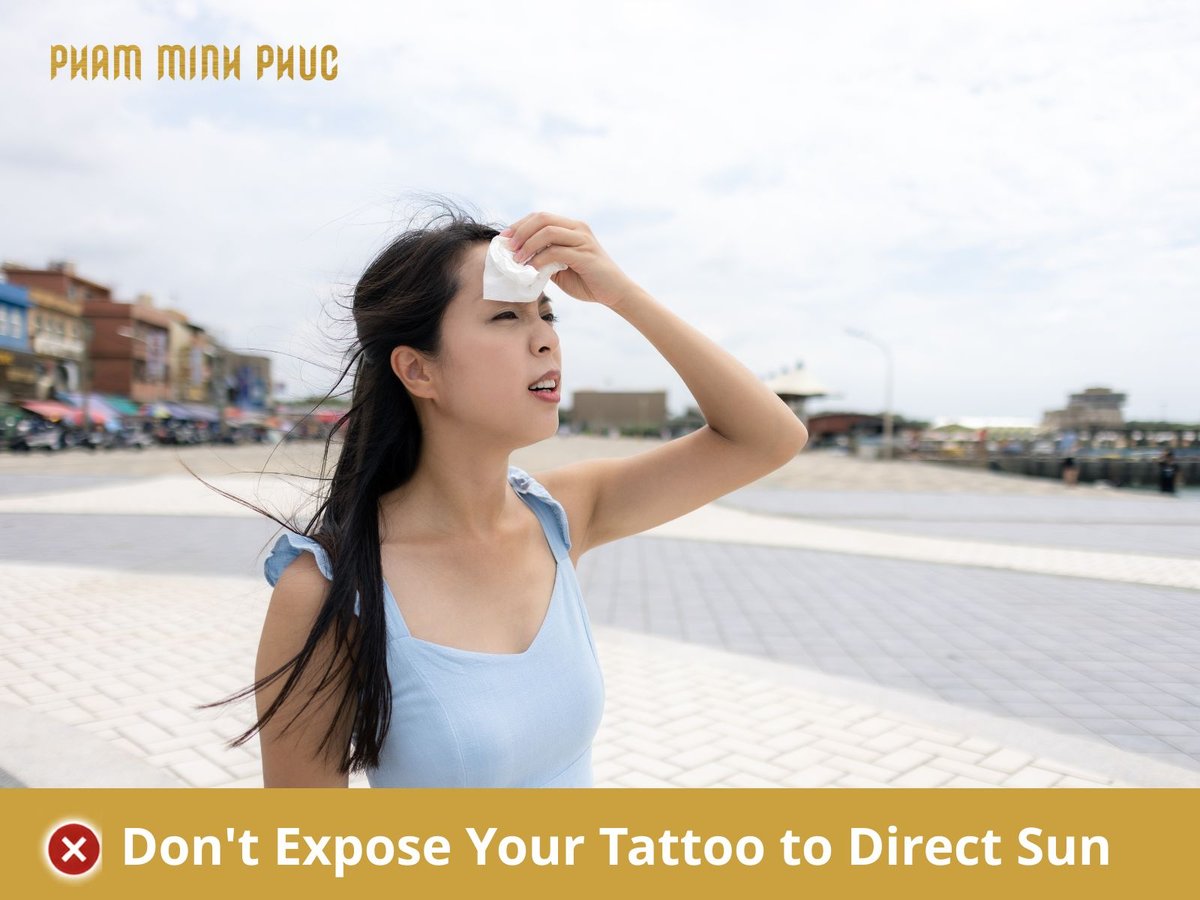 Avoid direct sun exposure after a tattoo
