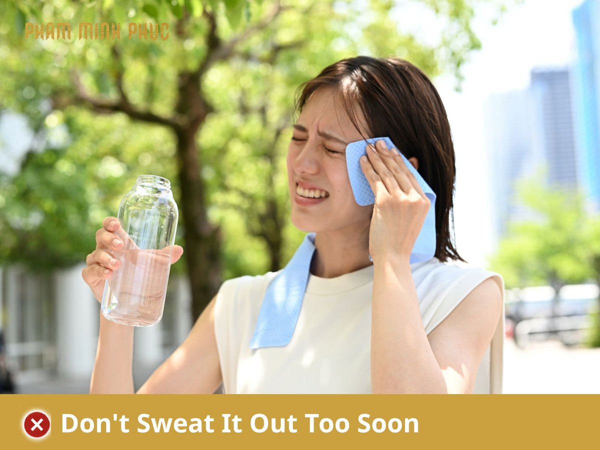 Avoid heavy sweating too soon after a tattoo
