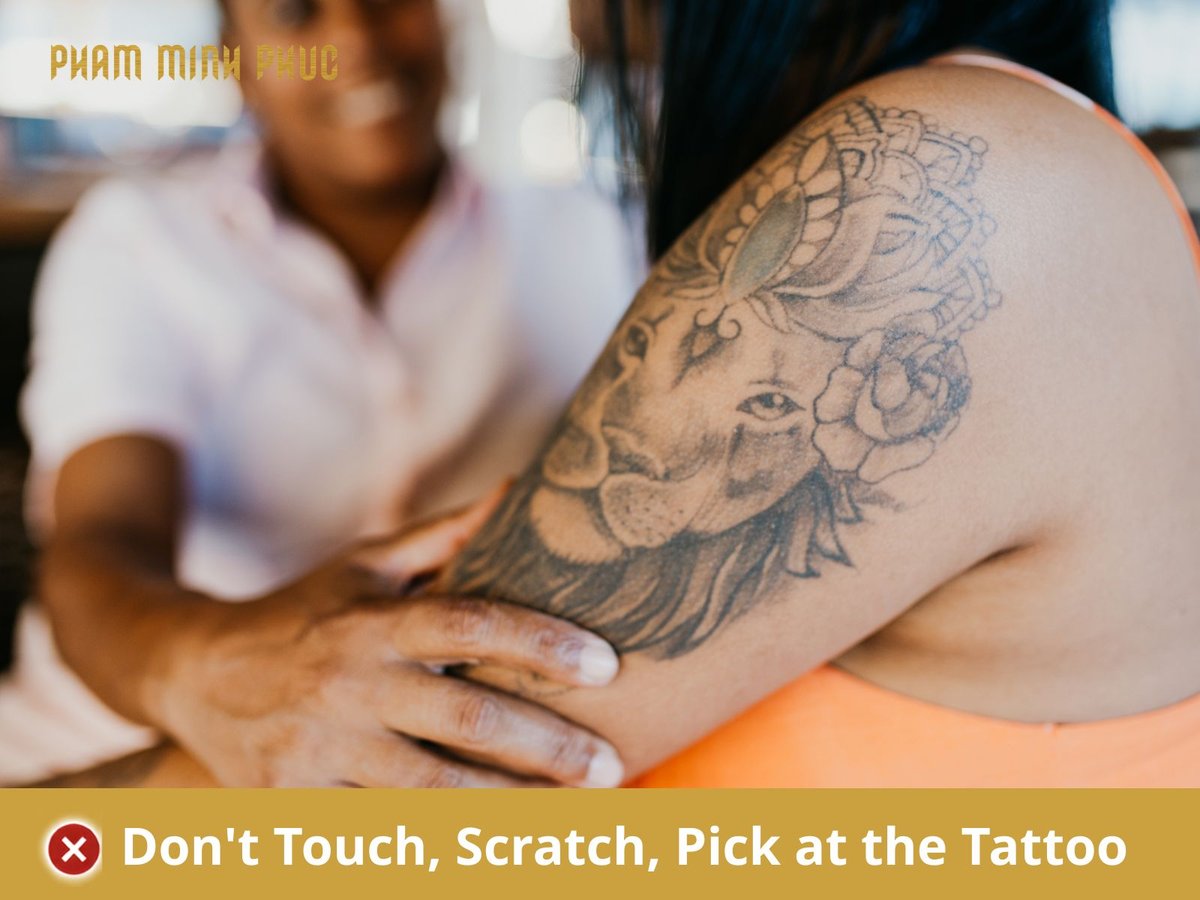 Avoid touching or picking at the skin after a tattoo
