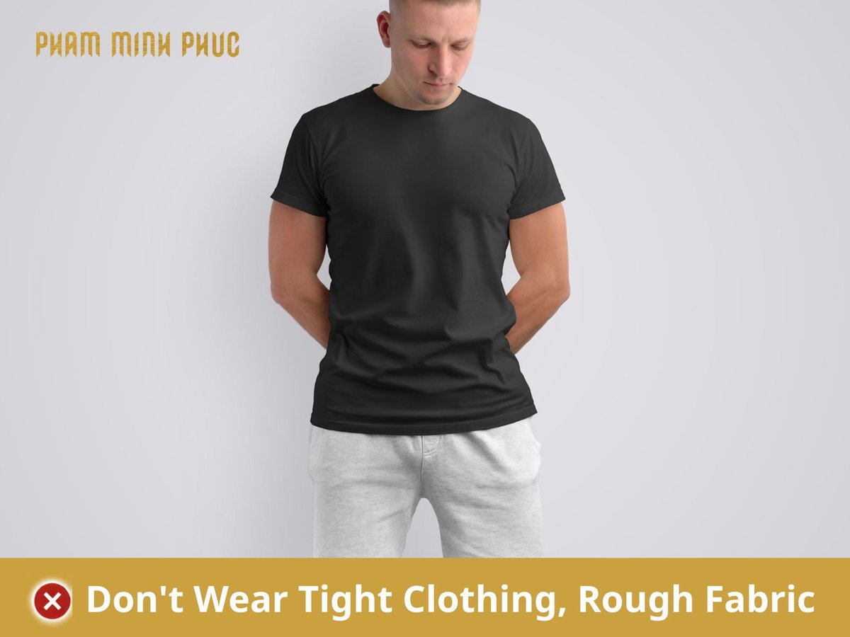 Avoid wearing tight or rough clothing after a tattoo