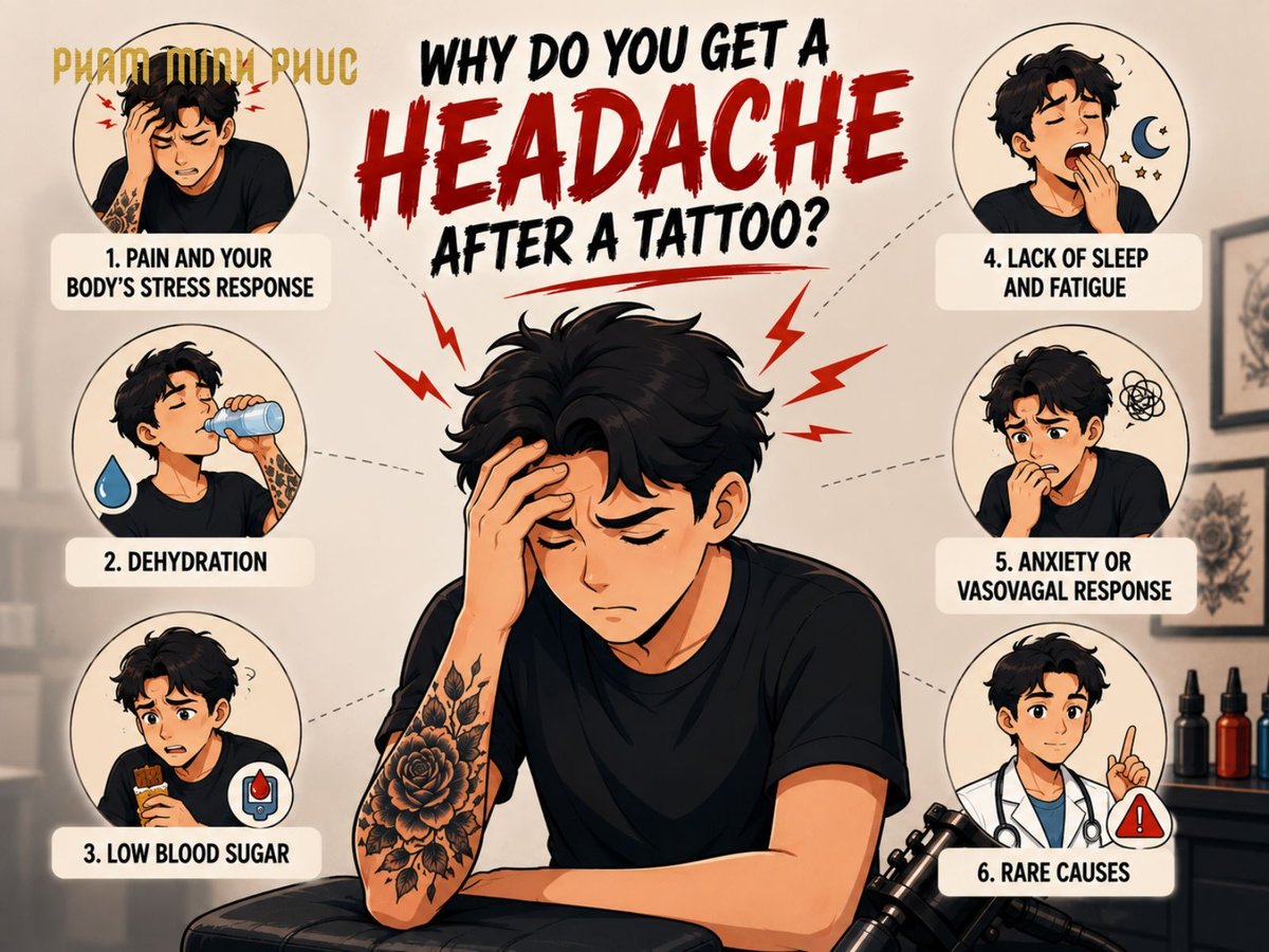reason for headache after a tattoo