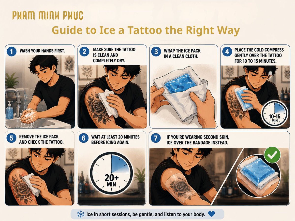 Way to ice tattoo right way
