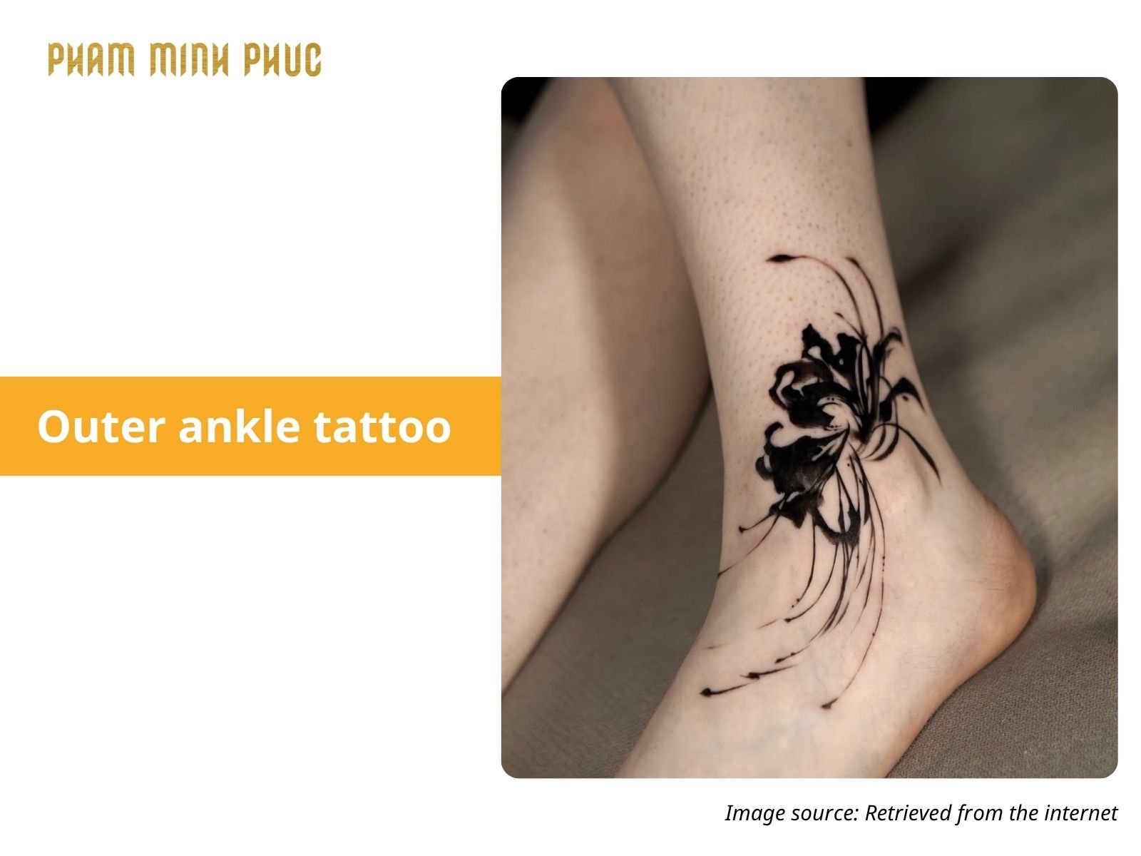 fineline outer ankle tattoo