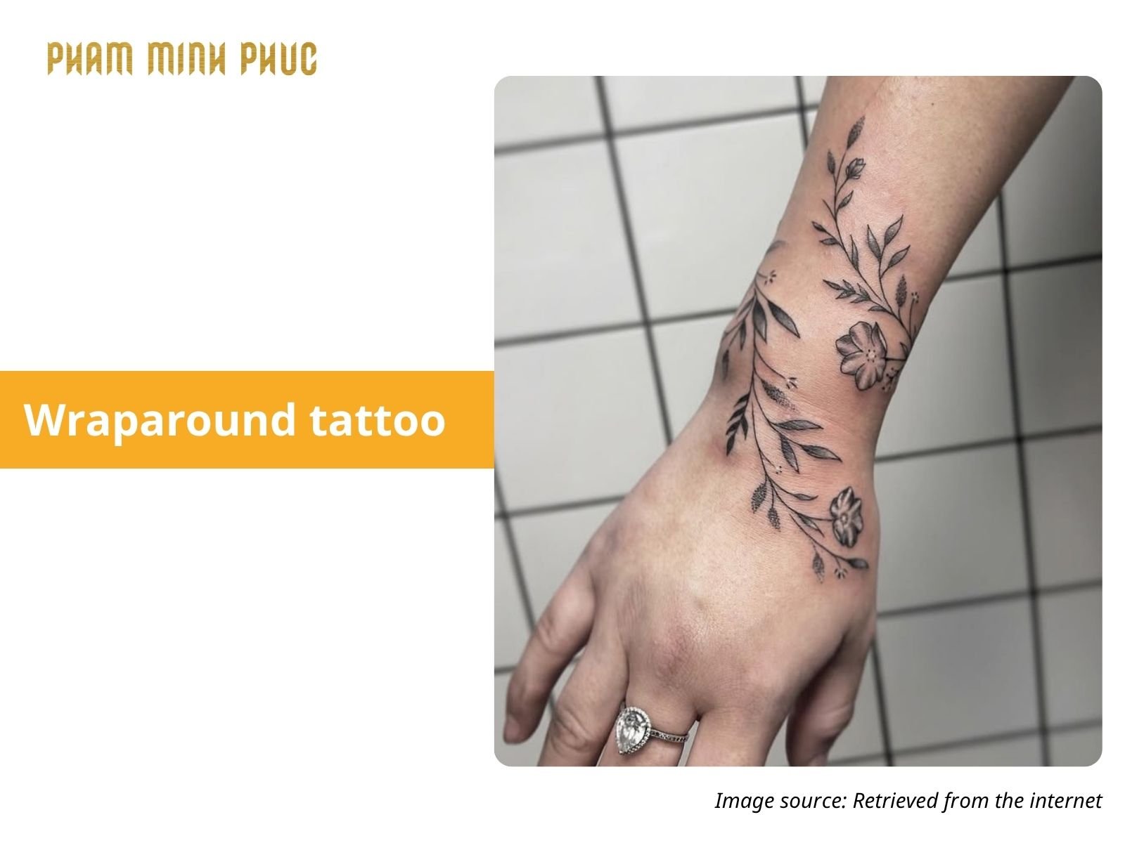 floral wraparound tattoo