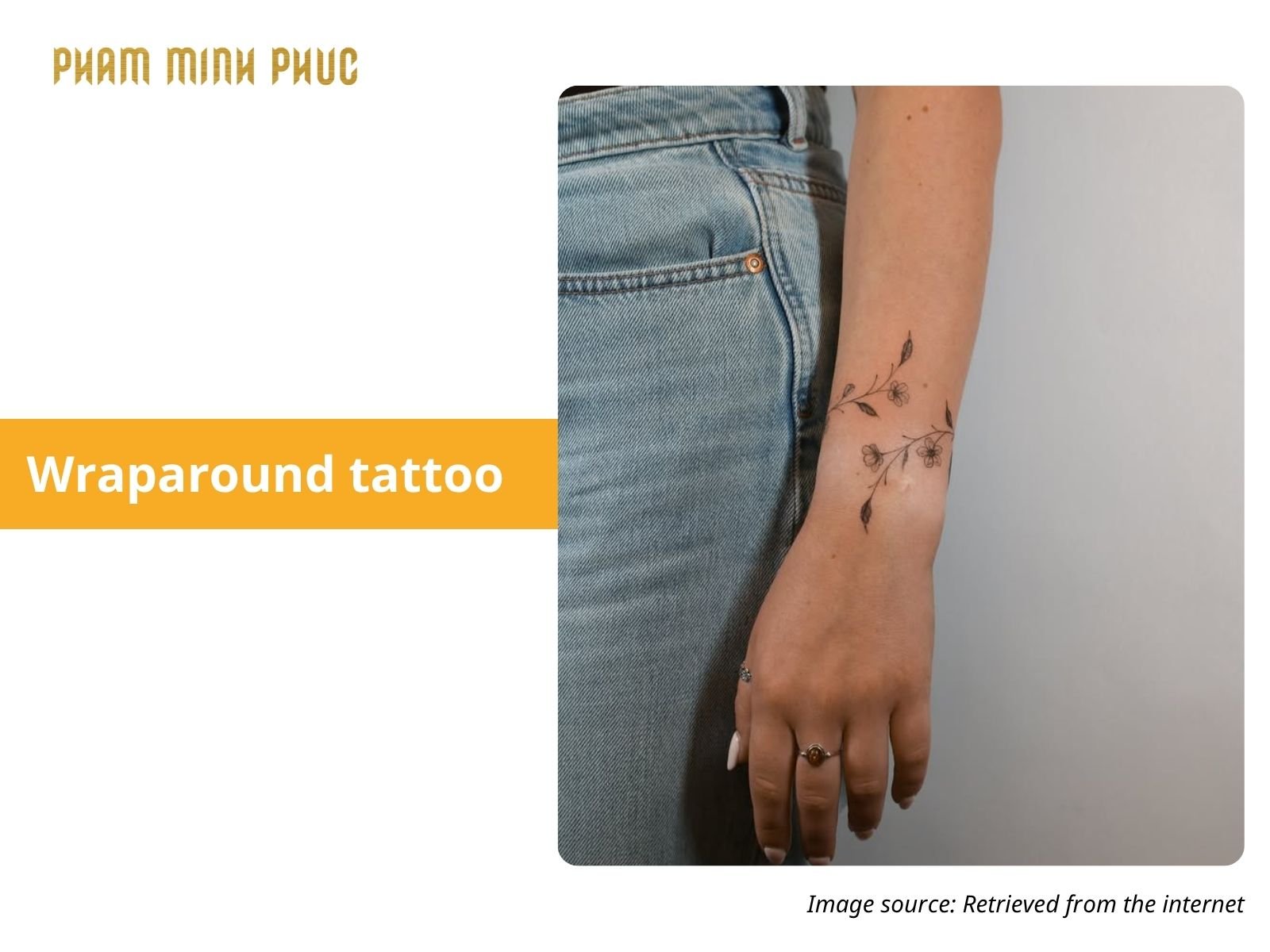 floral wraparound tattoo