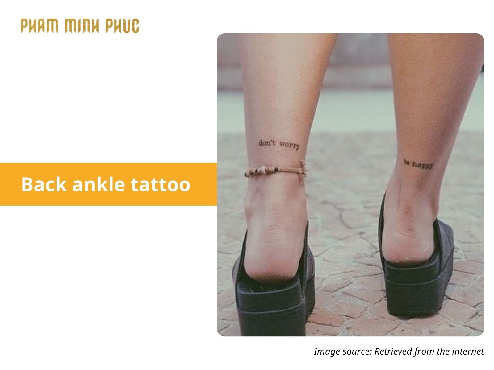letter back ankle tattoo