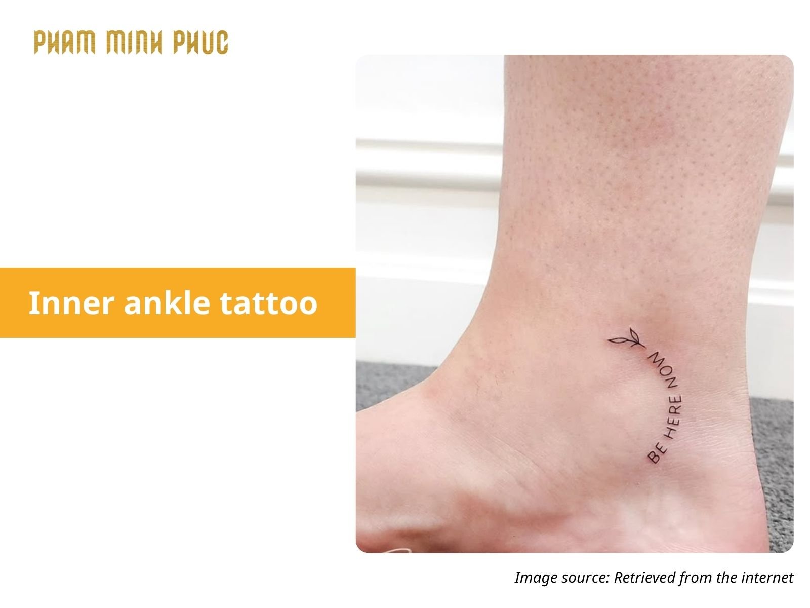 letter inner ankle tattoo