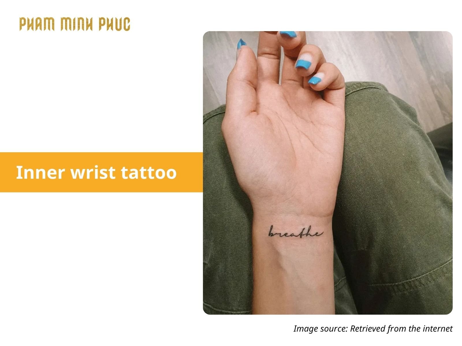 text inner wrist tattoo
