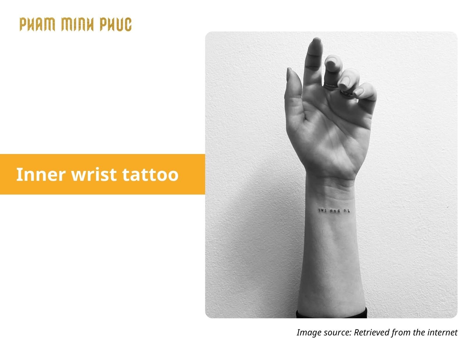 letter inner wrist tattoo