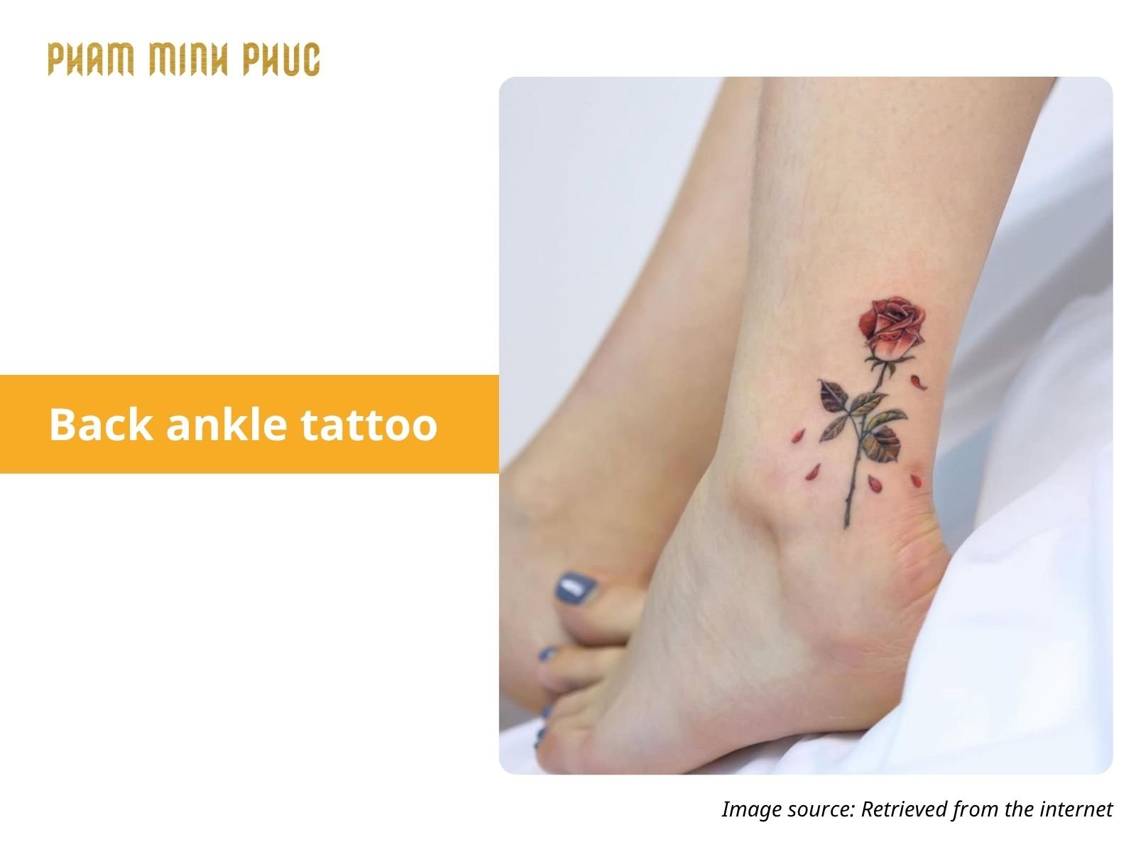 mini symbol ankle tattoo