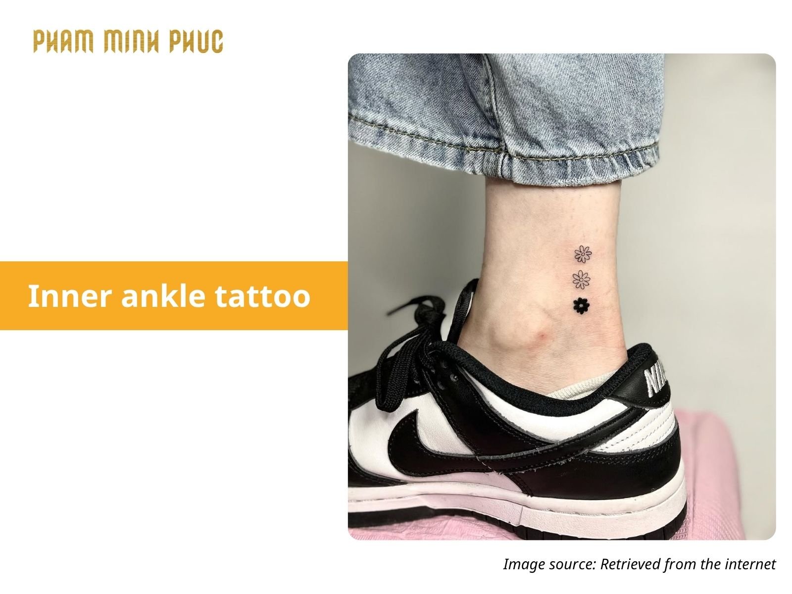 minimal inner ankle tattoo