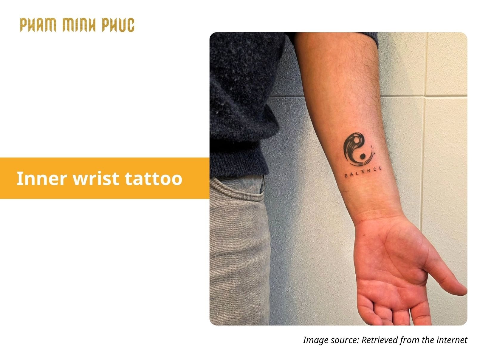 minimal inner wrist tattoo