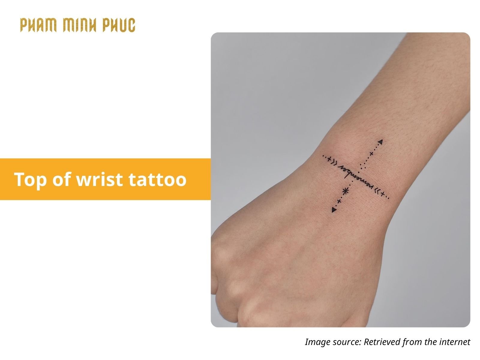 minimal top wrist tattoo